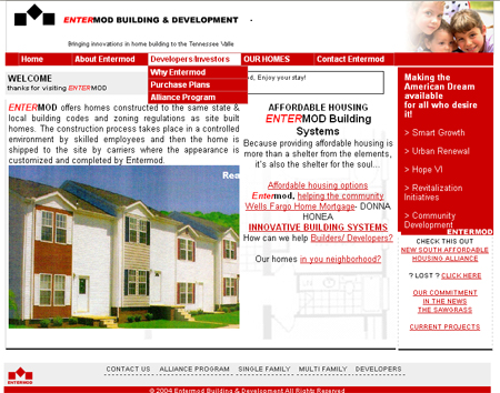Entermod Building Website Click to See it