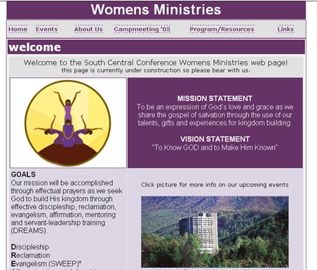 South Central Conference Womens Ministries Website 